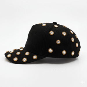 Sunflower Rhinestones | Black Cap