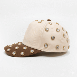 Sunflower Rhinestones | Cream/Brown Cap