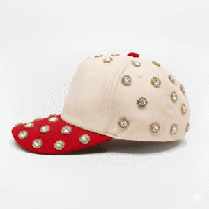 Sunflower Rhinestones | Cream/Red Cap